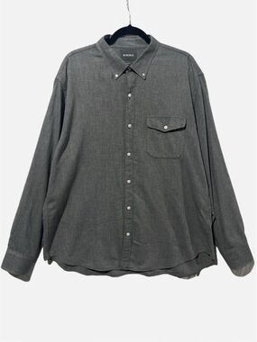 Bonobos Shirt Men's XXL Gray  Slim Fit Long Sleeve Button Down Brushed Twill